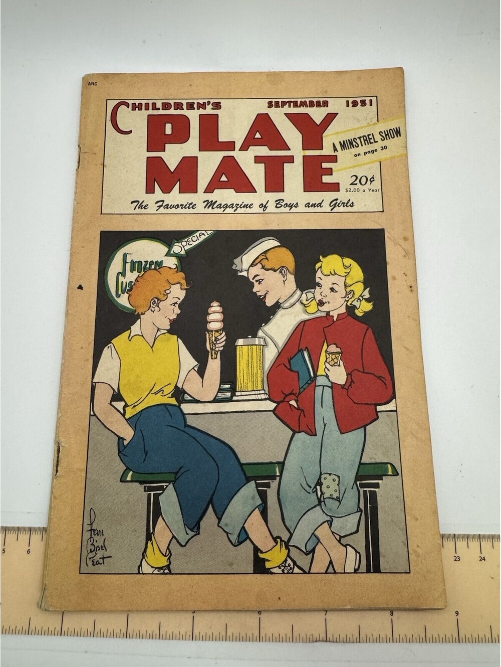 Children's Play Mate Magazine September 1951 Vintage